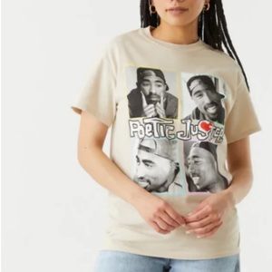 Philcos Tupac Poetic Justice Graphic Band T-Shirt